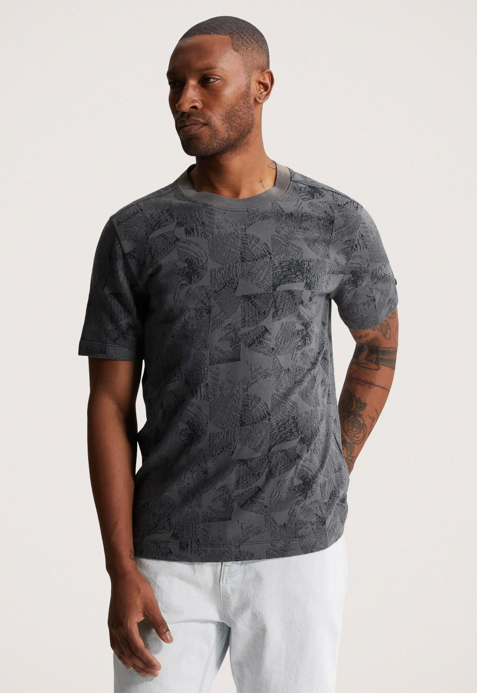 Cast Iron Jacquardpatroon T-shirt