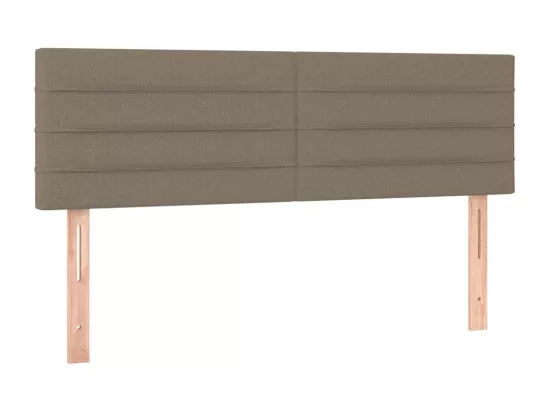 Sommier tapissier avec matelas et LED Taupe 140x190 cm Tissu
