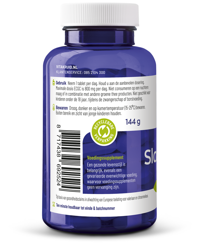 Vitakruid Slaapcomplex Oa Valeriaan Magnesium Bisglycinaat (90 Tabletten)