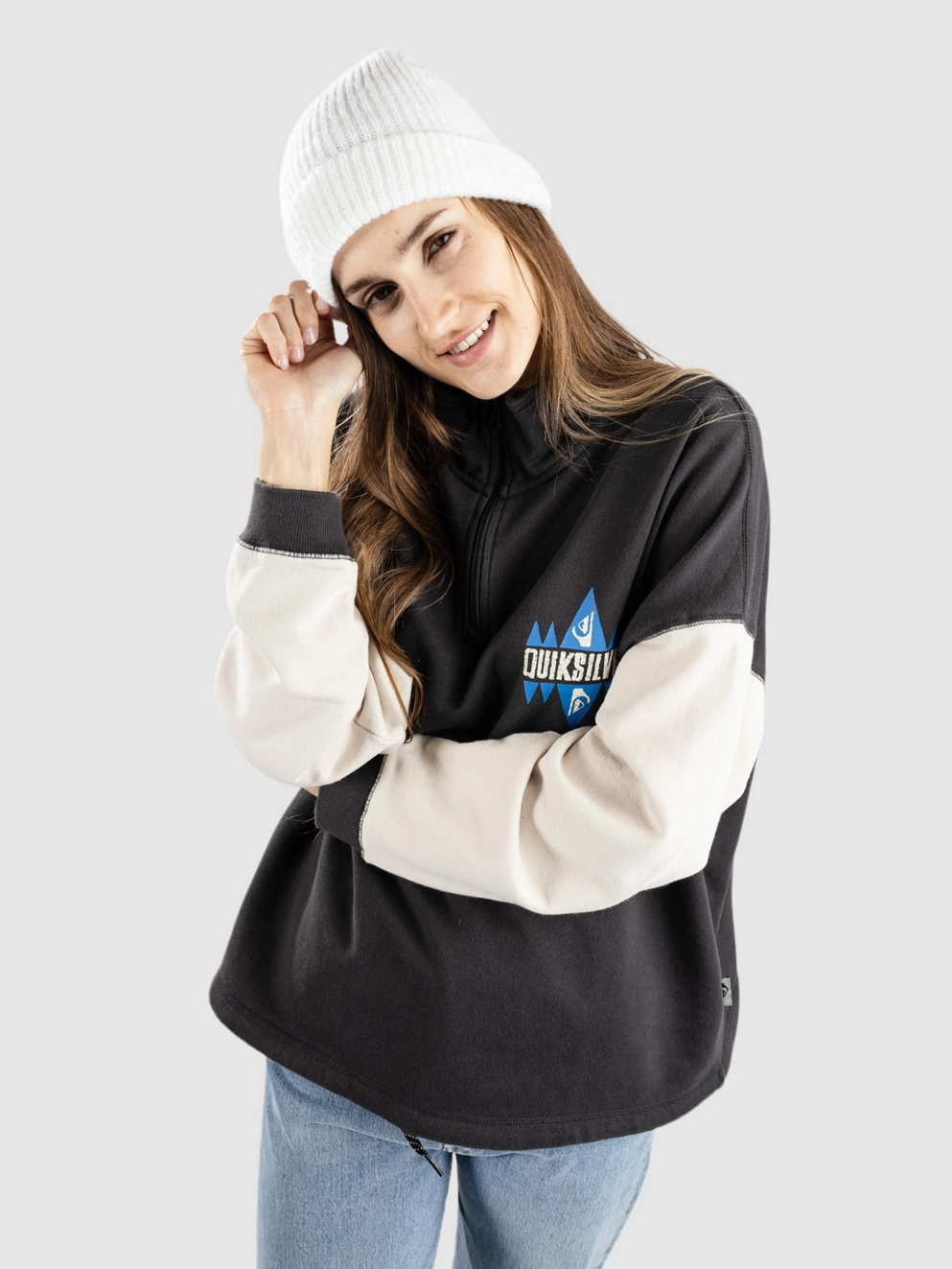 Quiksilver Uni Hz Block Screen Fleece Jacket tarmac