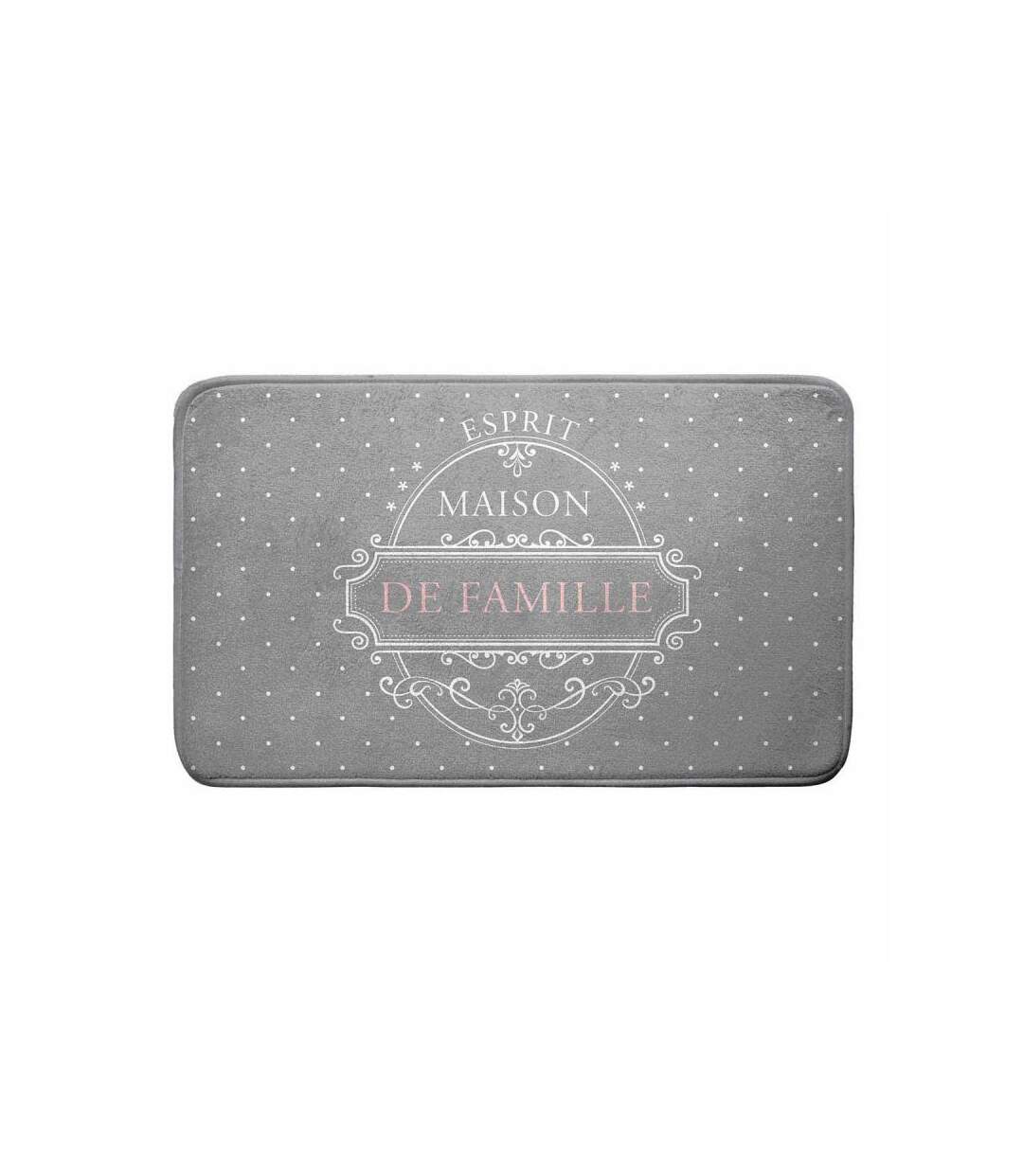 Tapis de Bain Maison de Famille 45x75cm Gris