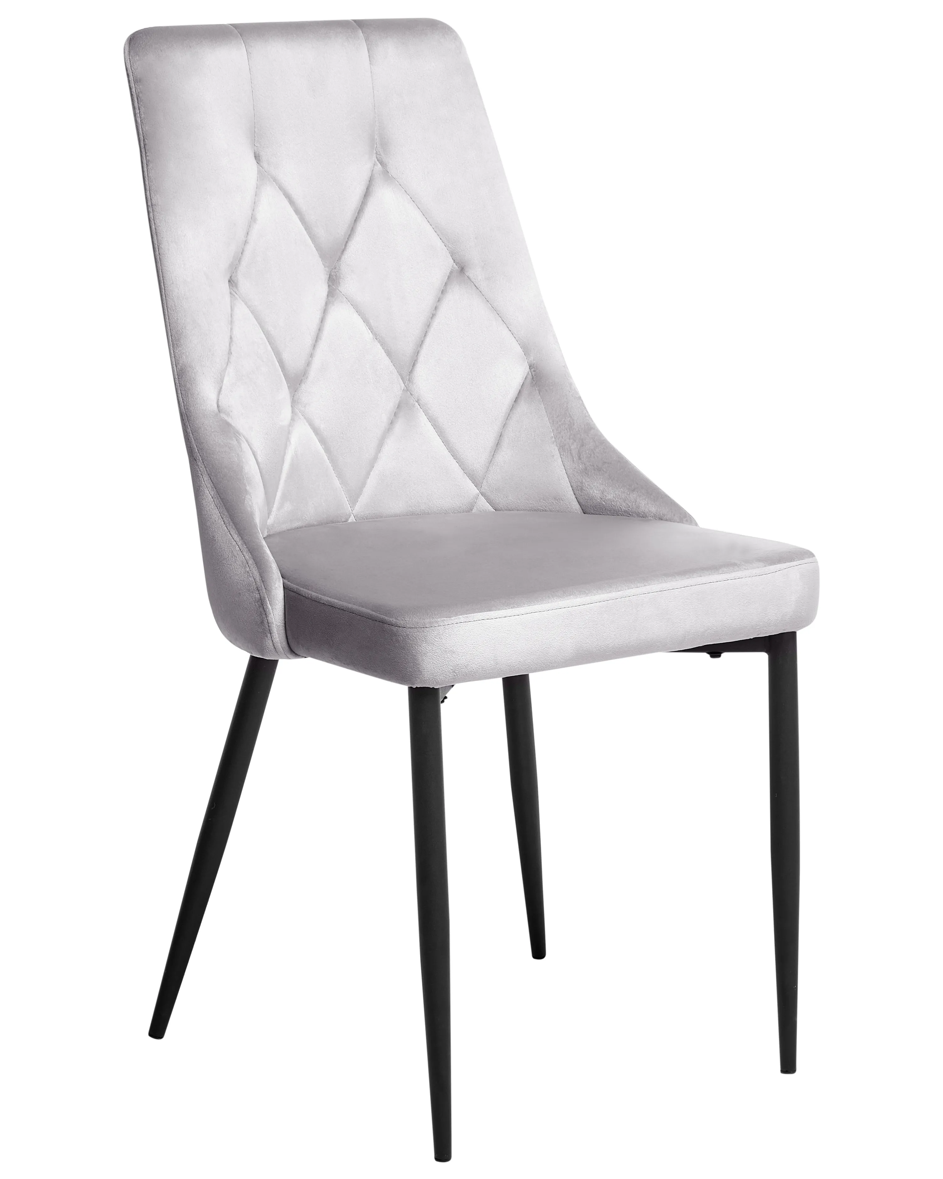 Set van 2 eetkamerstoelen AVENIR Fluweel Lichtgrijs