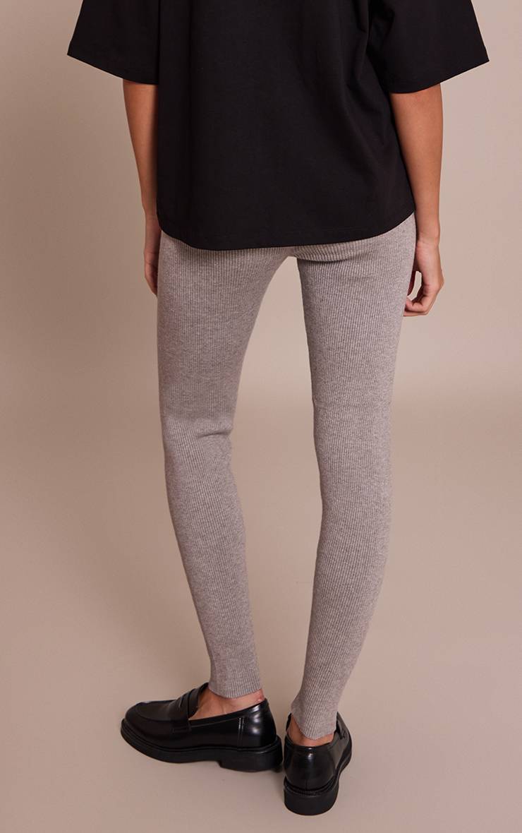 Gris Leggings En Maille