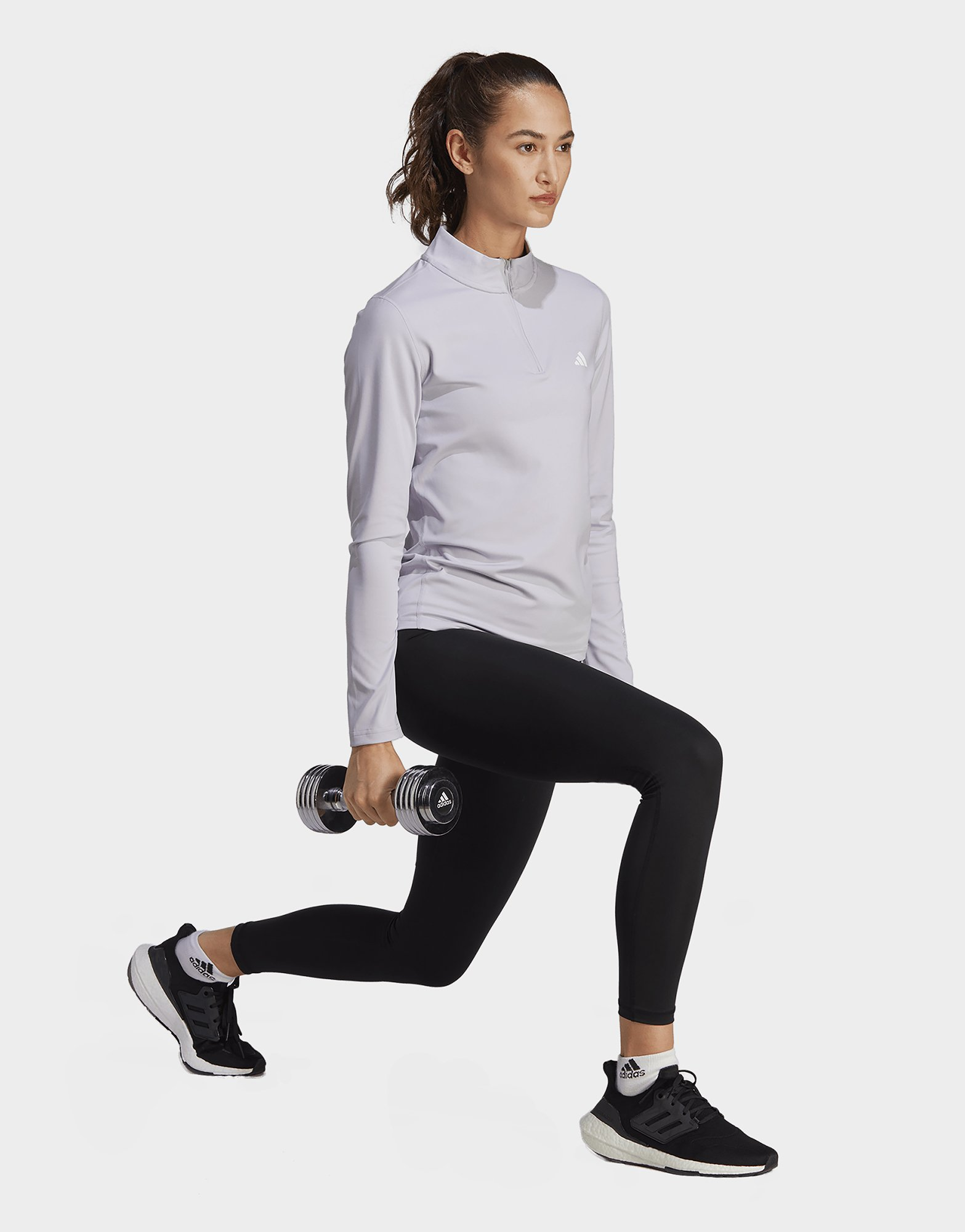 adidas Haut d'entraînement à manches longues et zip 1/4 Techfit