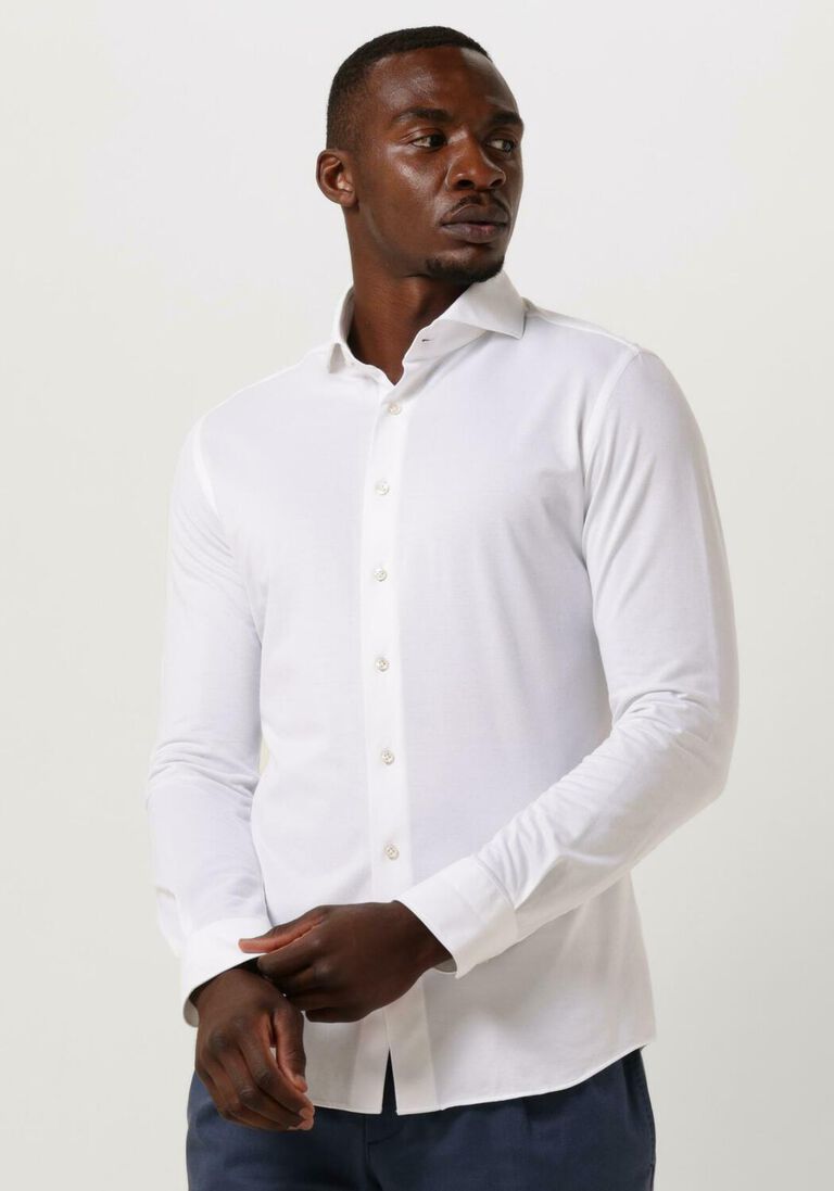 PROFUOMO witte profuomo casual overhemd japanese knitted