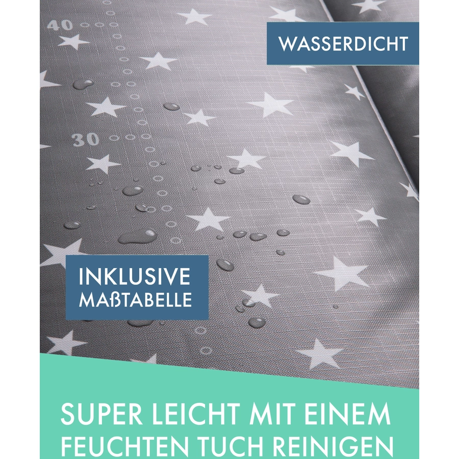 pic Bear Wickelauflage 72x85cm Sterne grau weiß