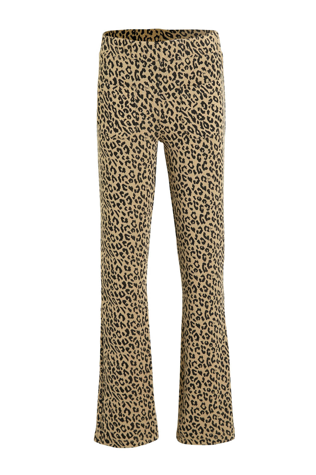 Coolcat Flare Broek Bailey met Luipaard Jacquard Patroon
