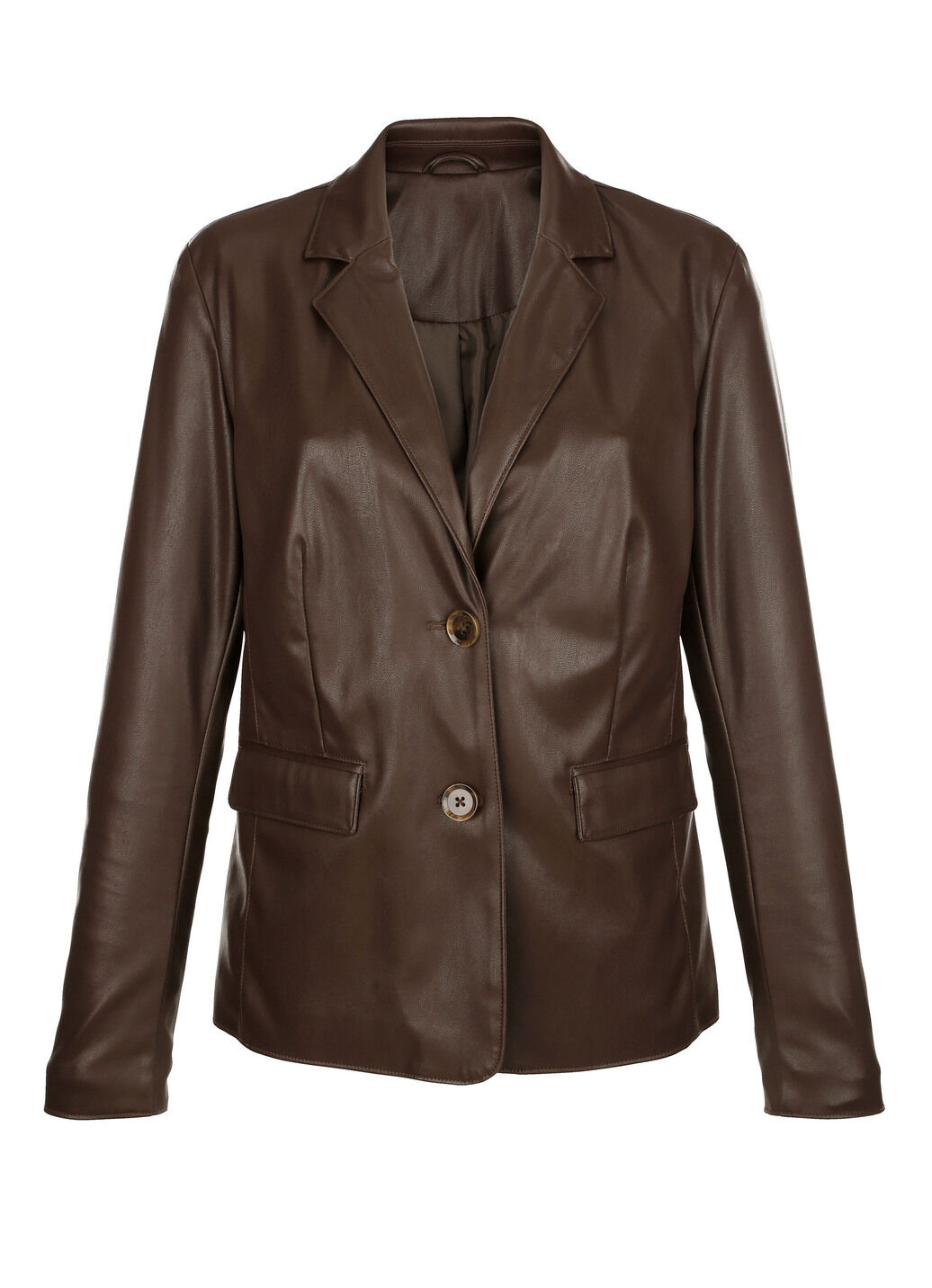 Blazer aus Nappaleder-Imitat