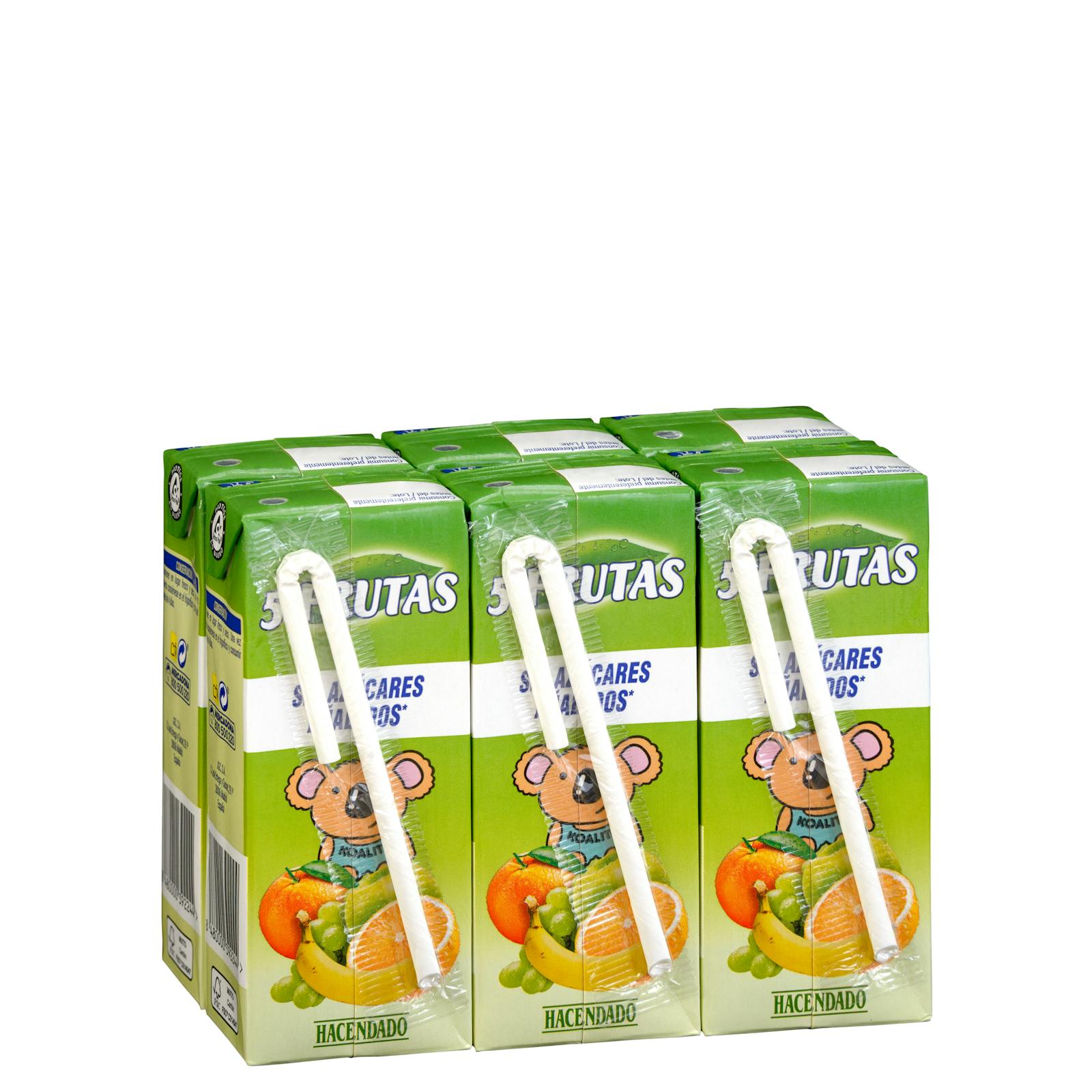 Boisson aux 5 fruits Hacendado sans sucre ajouté
