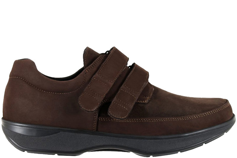 NEW FEET BRUN SKO I NUBUCK MED ORTHOSTRETCH