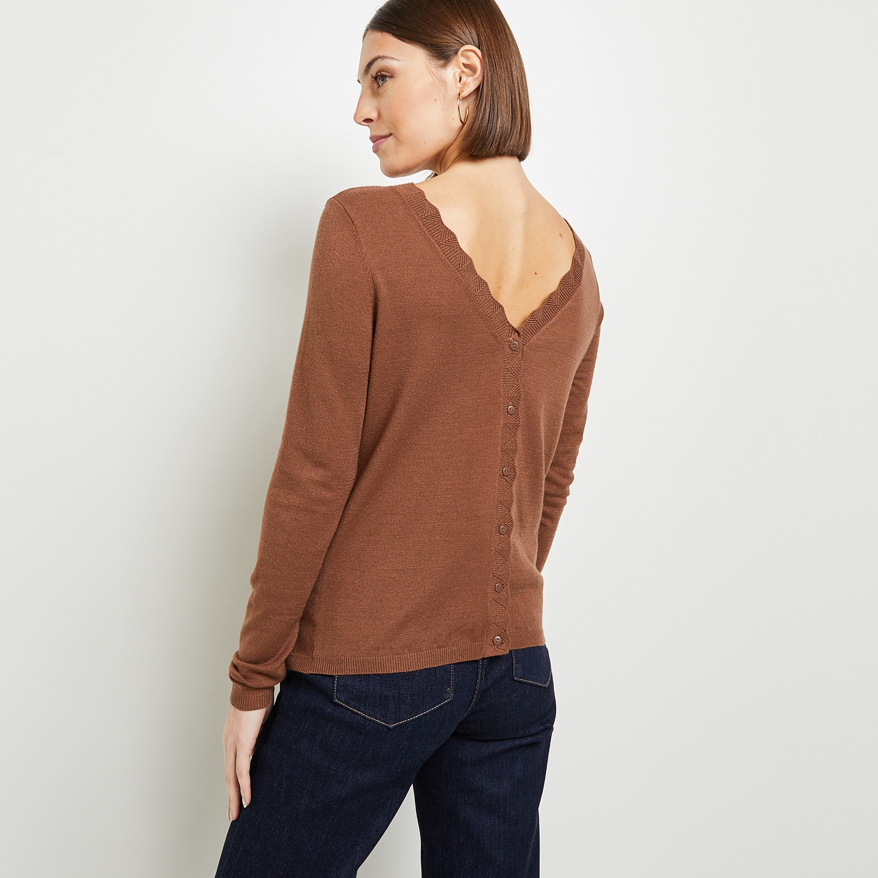 Gilet fine jauge femme - CAMEL