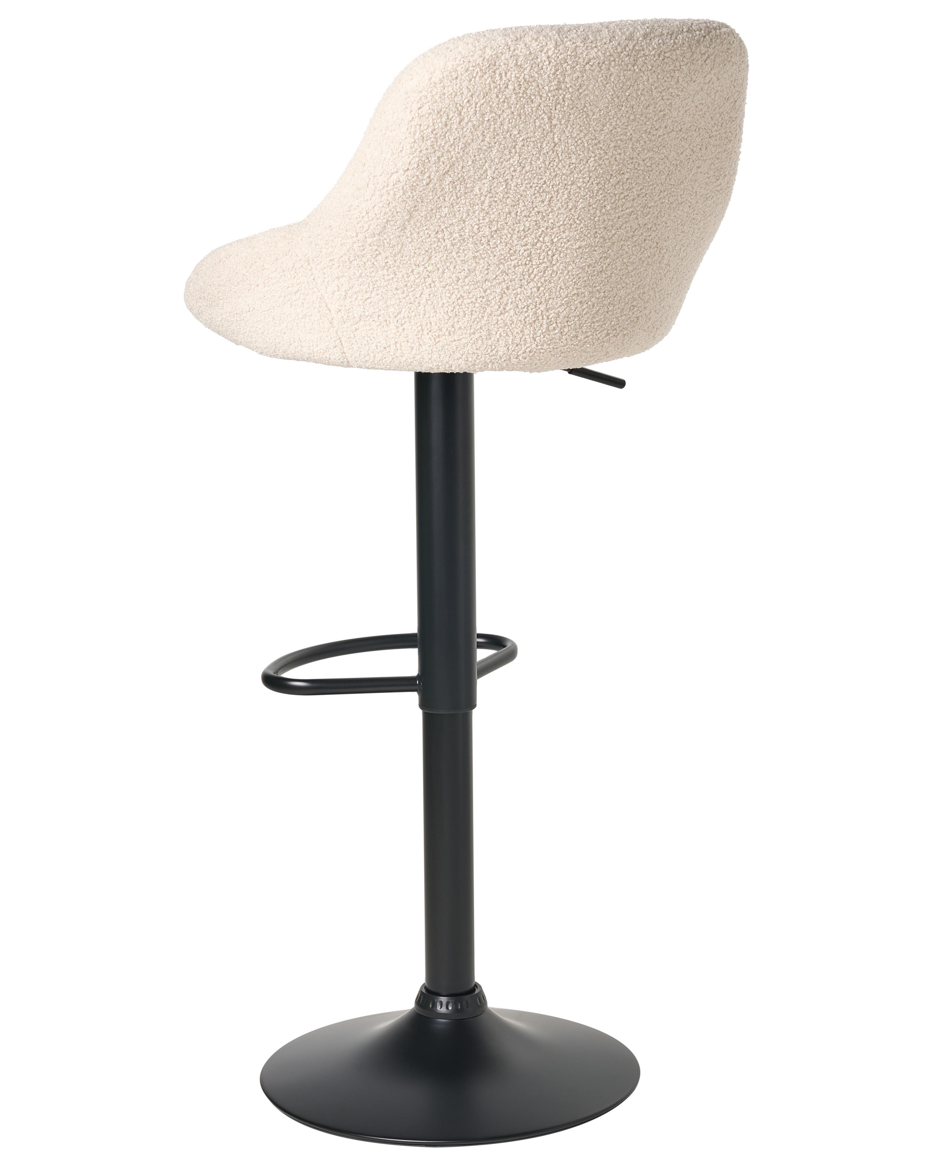 Set van 2 barkrukken MEDULIN Bouclé draaibaar Lichtbeige