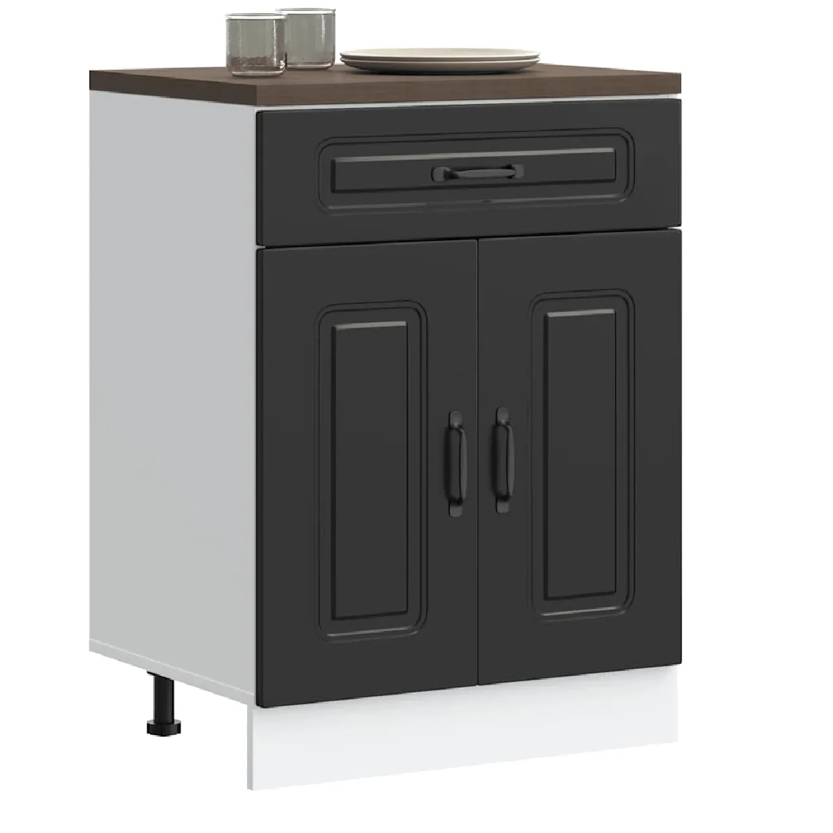 VidaXL Armoire Cuisine Kalmar Noir