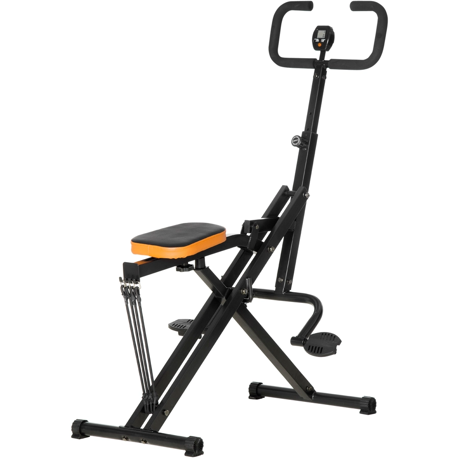 HOMCOM Heimtrainer mit LDC-Display schwarz, orange