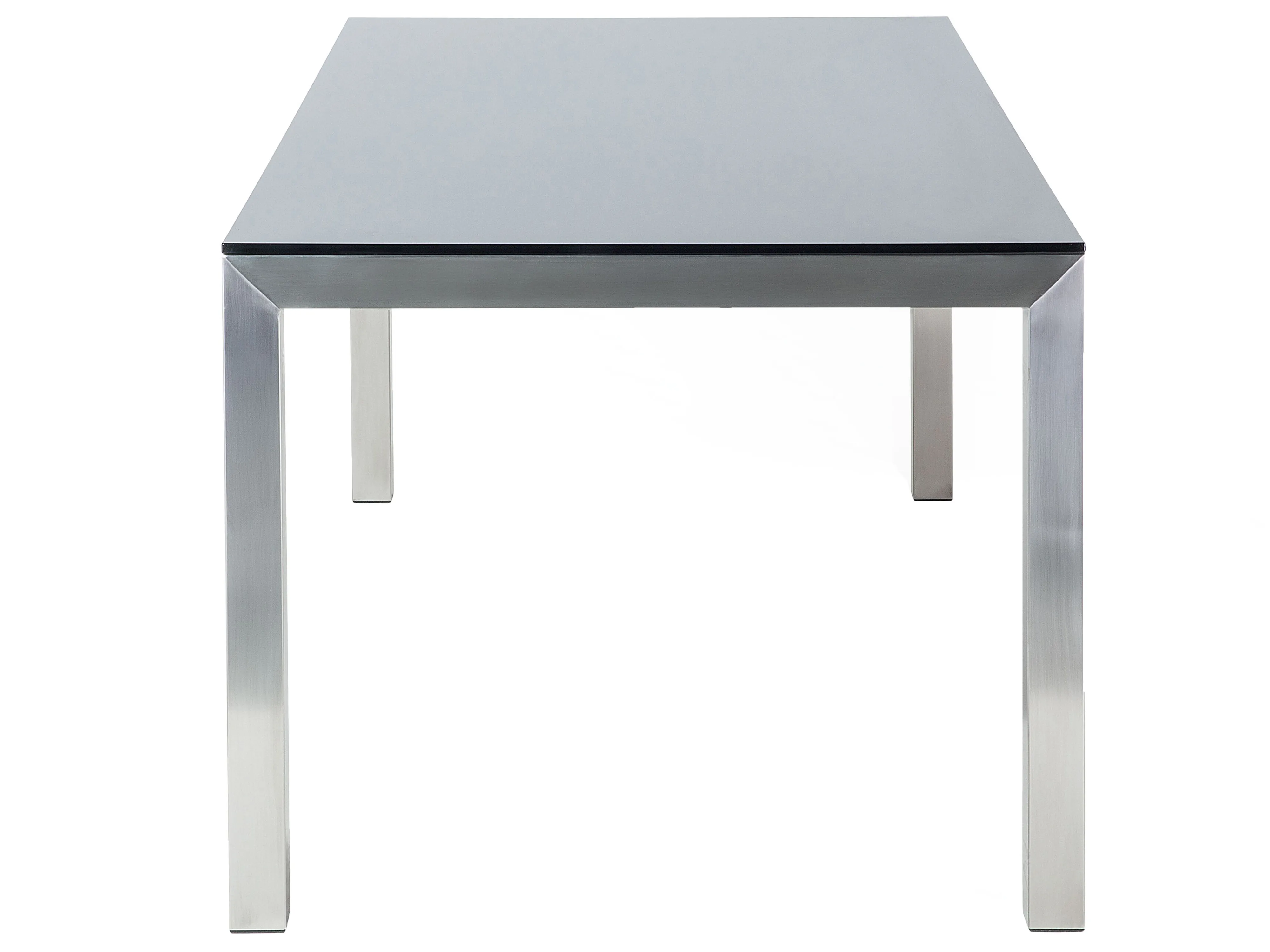 Tuin eettafel GROSSETO 180 cm 90 cm Veiligheidsglas Zwart
