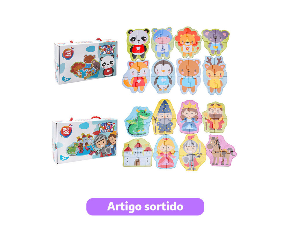 PUZZLE ONE TWO FUN 8X4 PEÇAS MODELOS SORTIDOS