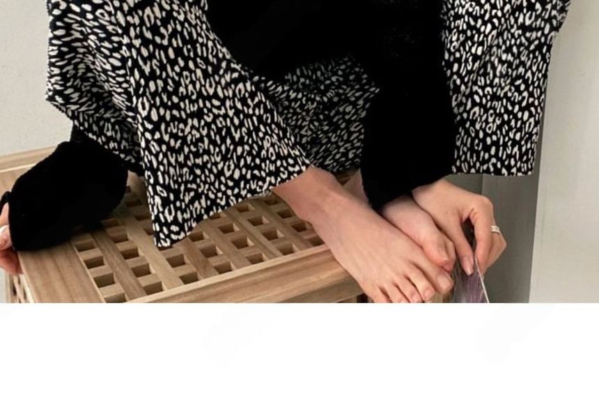 SeoulPop - Elastische taille luipaardbroek