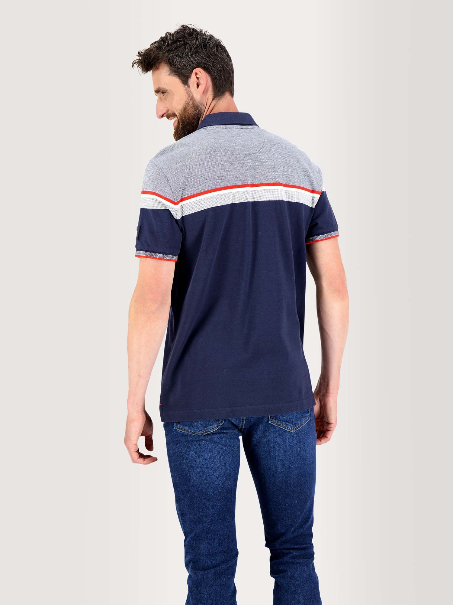 Polo Homme Manches Courtes Coton Biologique Marine