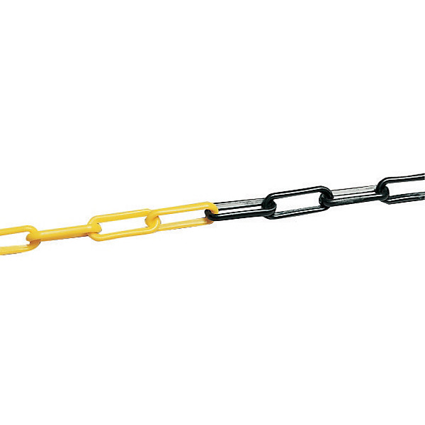 Chaine polyéthylène usage courant diamètre 8 mm x 5 m jaune et noir