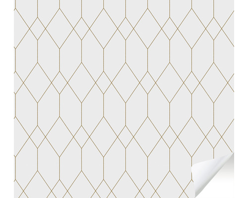 Zelfklevend behang 38567-1 Geometrisch wit metallic 8,40 x 0,53 m