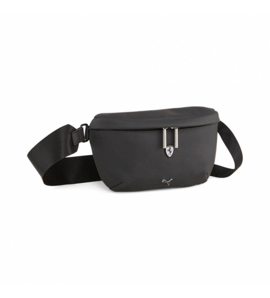 Bolsa de ombro preta estilo Puma Ferrari SPTWR