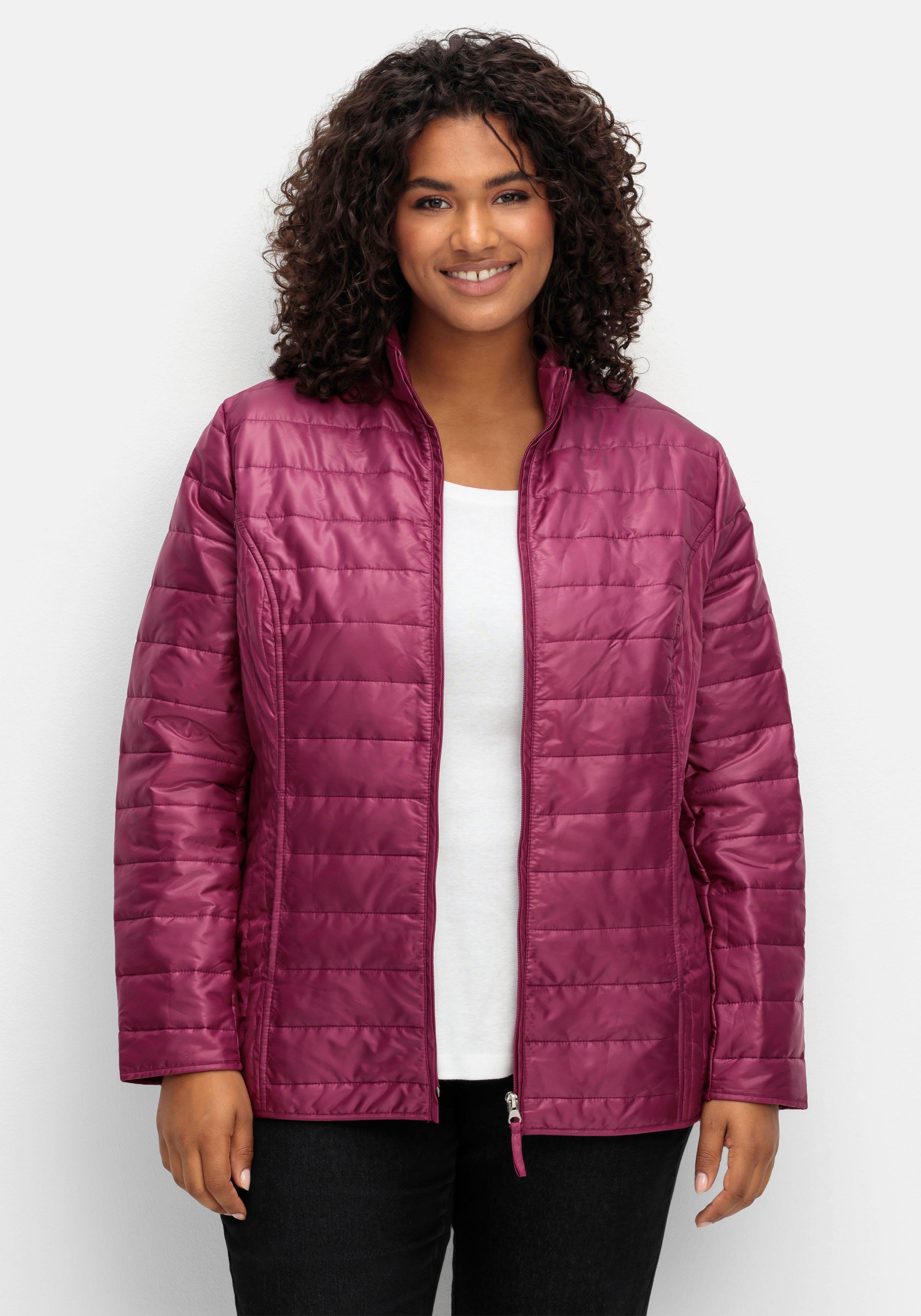 Leicht wattierte Steppjacke mit Stehkragen