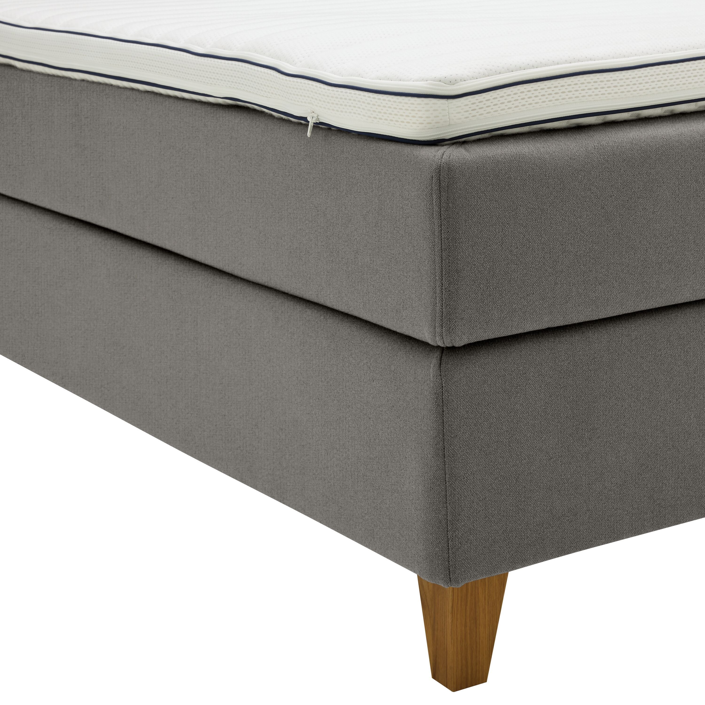 bico GOODNIGHT Boxspringbett - Perlgrau / B: 160.0 cm x T: 200.0 cm
