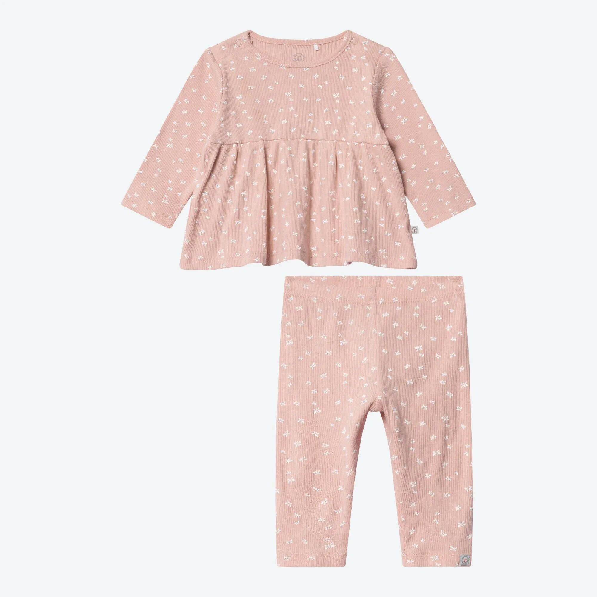 Baby-Mädchen-Set mit Schmetterlings-Muster, 2-teilig