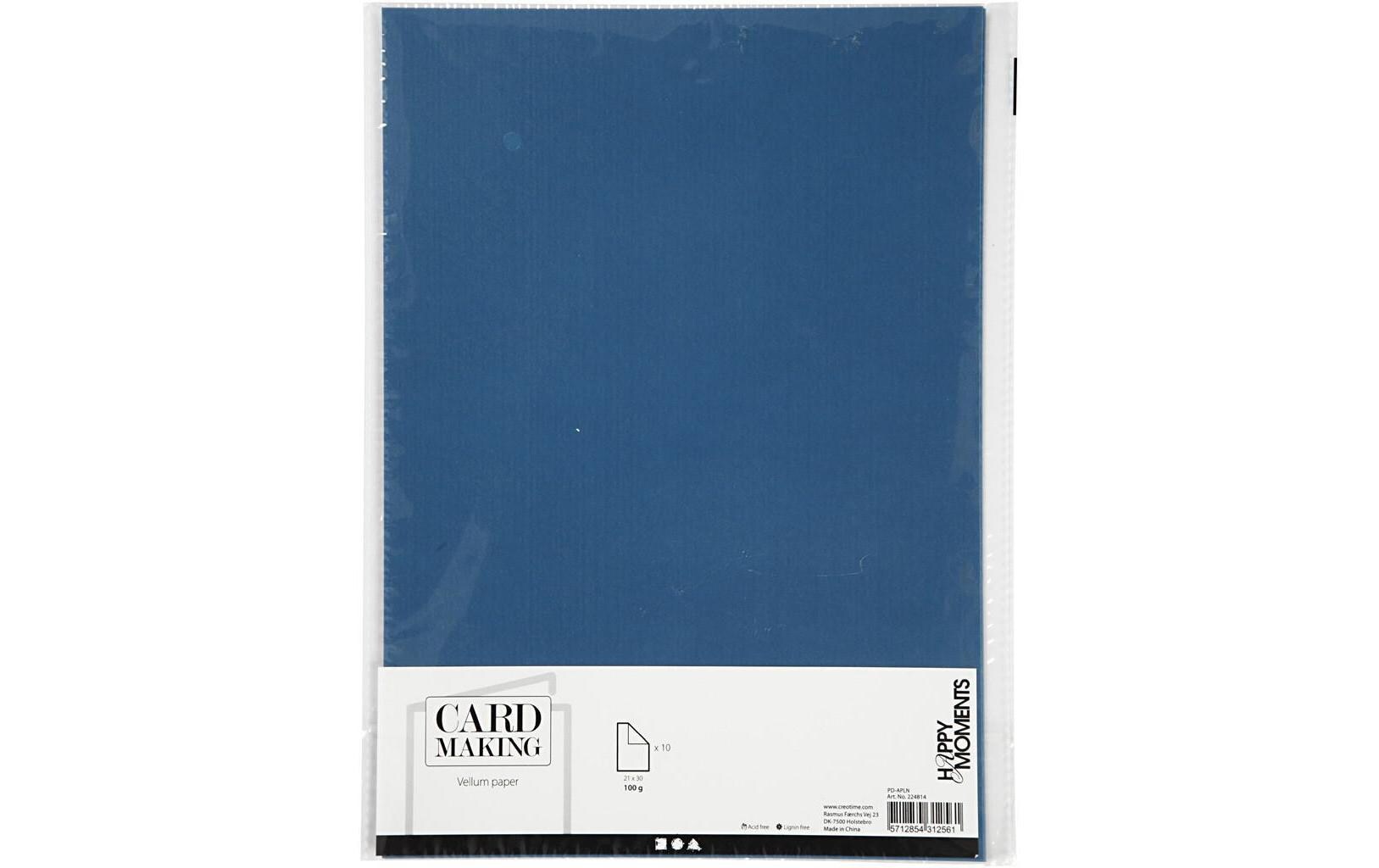 Transparentpapier Pergament A4, 10 Blatt, BlauPergamentpapier