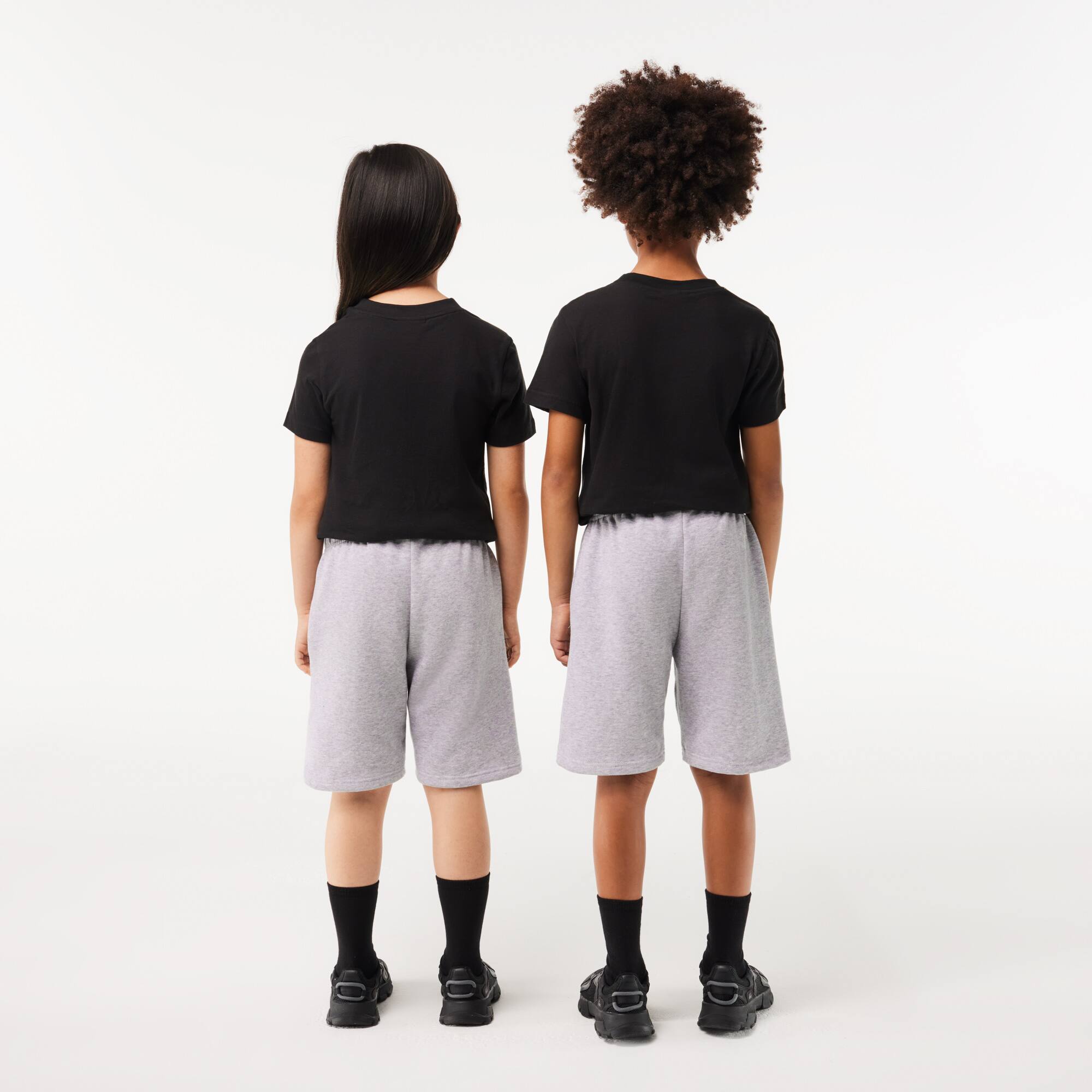 Kinder LACOSTE Shorts aus aufgerautem Bio-Baumwoll-Fleece Hosen - Grau - Lacoste - Kinder