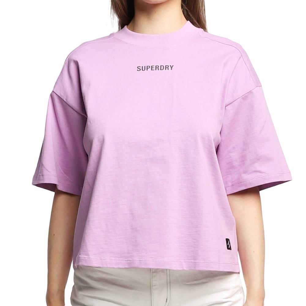 Superdry T-shirt Violet Femme Superdry Tech Boxy