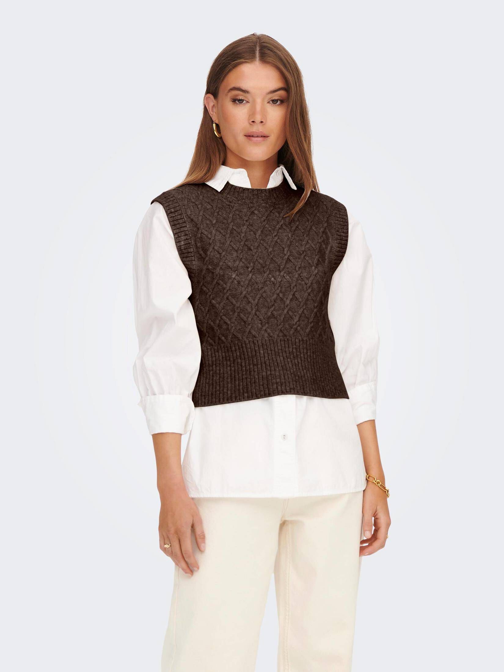 Only| Damen Pullunder ONLMACADAMIA