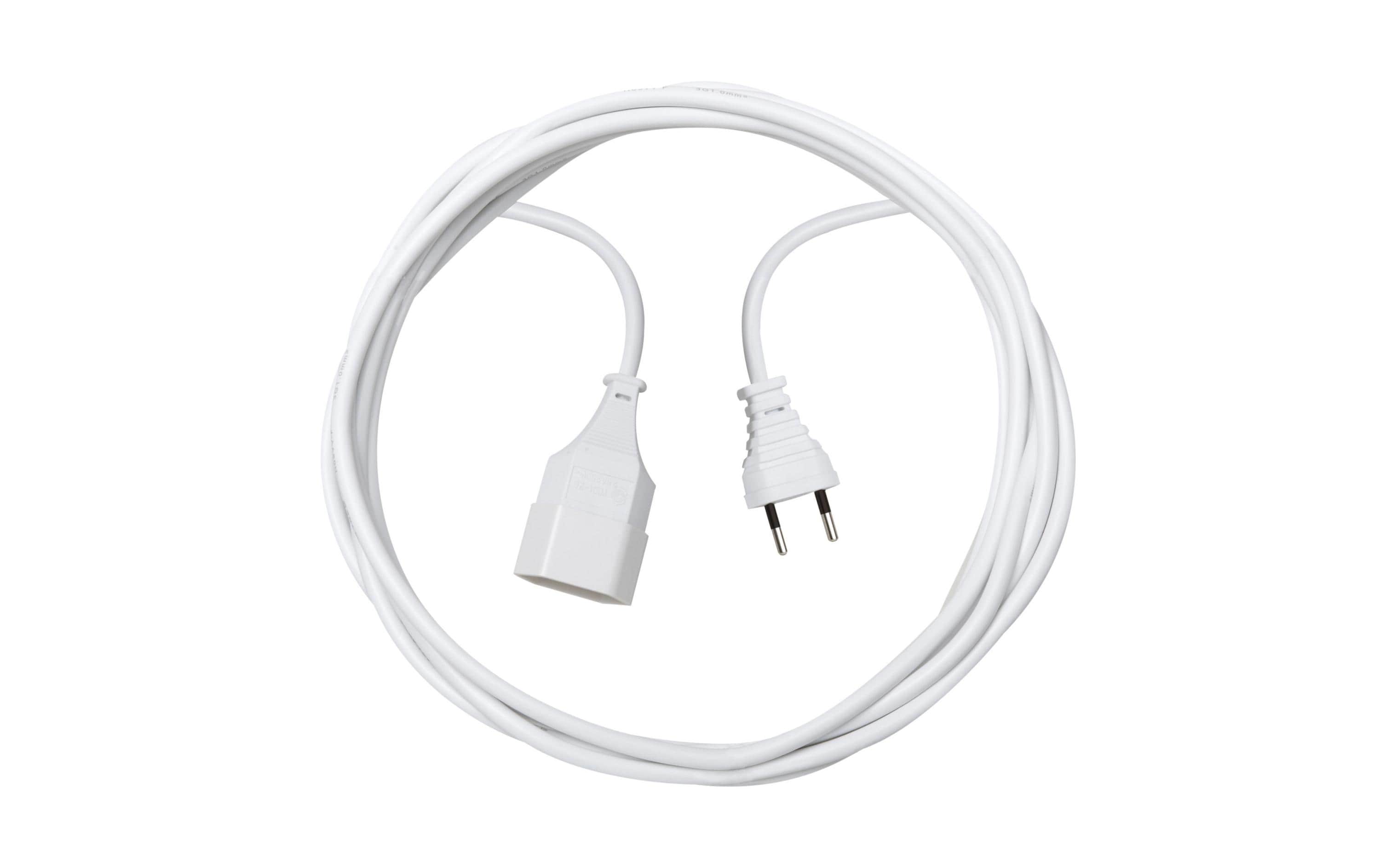 Verlängerungskabel 2 m T11-T11T11-Stecker, T11-Kupplung, 2 m, weiss