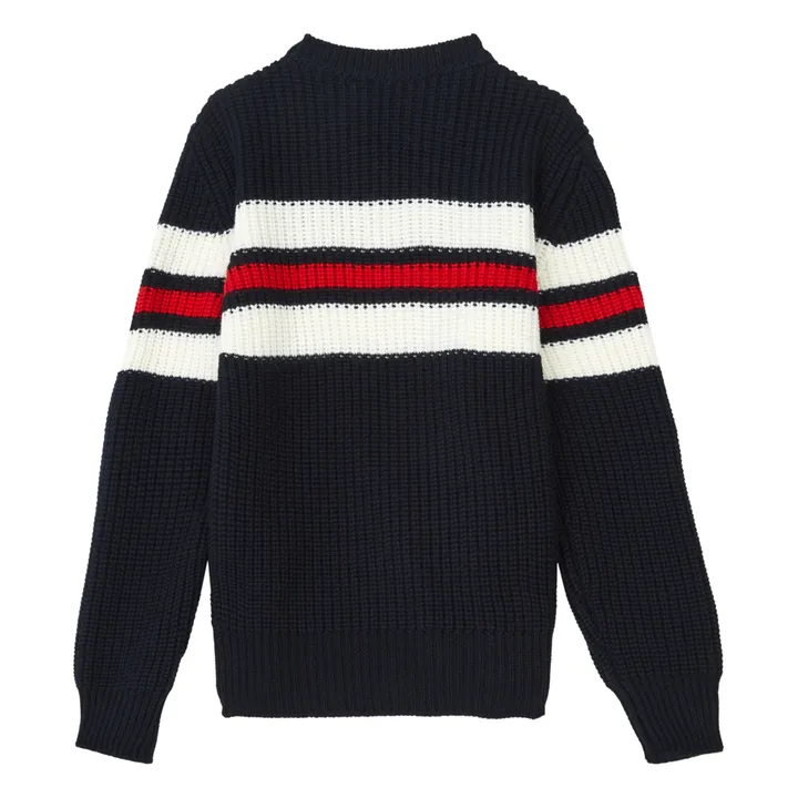 Moncler Pull en Tricot Rayé  | Bleu