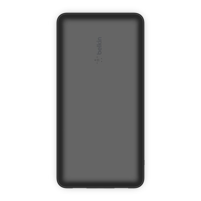 (20000mAh) Boost Charge Dual USB / USB C Powerbank Ladegerät inkl. Ladekabel (BPB012btBK) - Schwarz