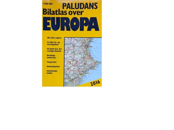 Paludans Bilatlas over Europa 2016 | Språk: Dansk