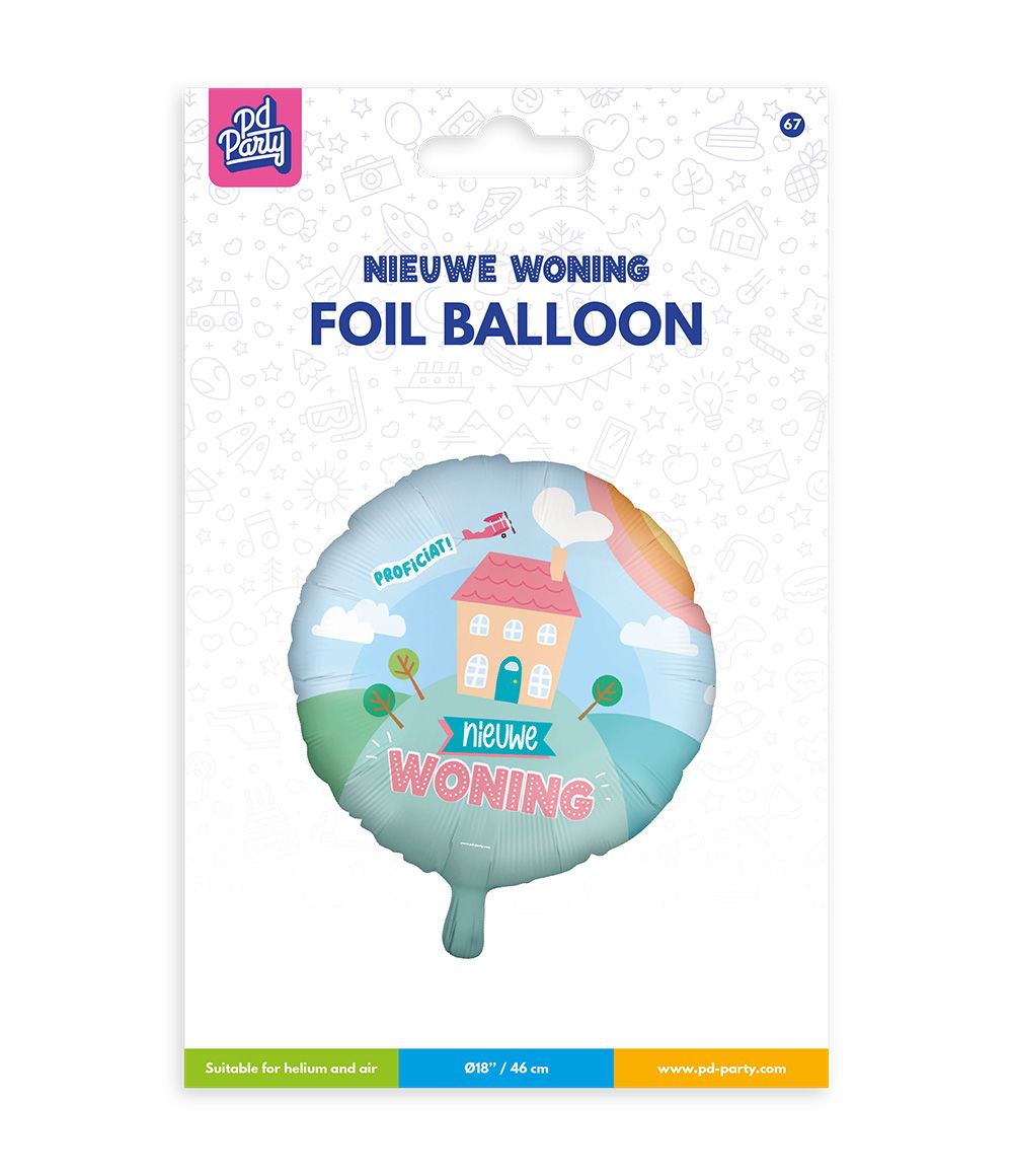 Nieuwe Woning Helium Ballon Leeg 46cm