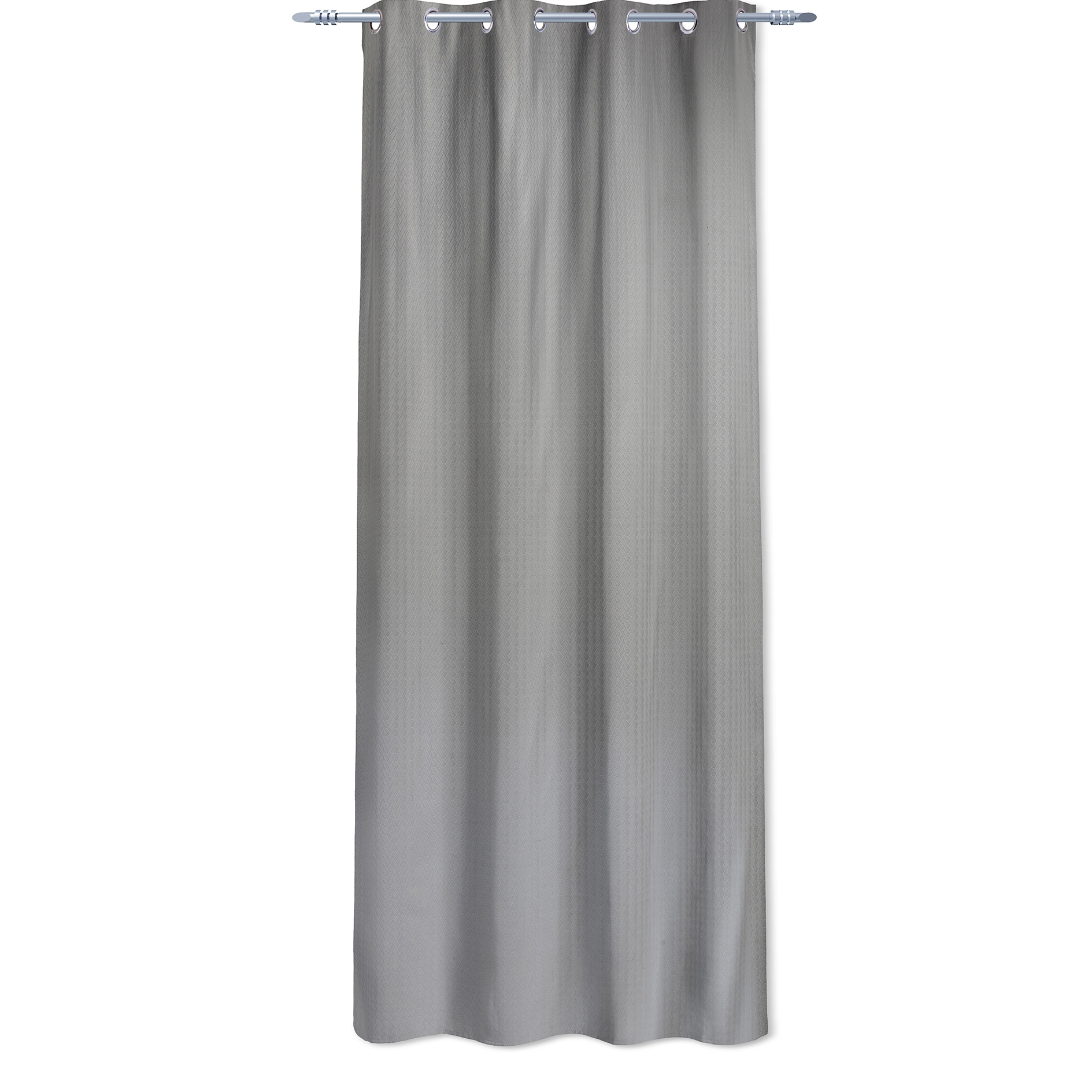 Ösenvorhang - silber - Samt - 135x245 cm