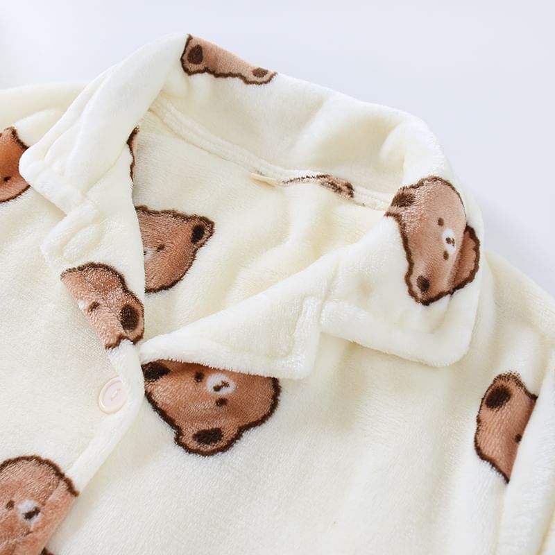 Dogini - Koppel bijpassende pyjamaset van berenfleece