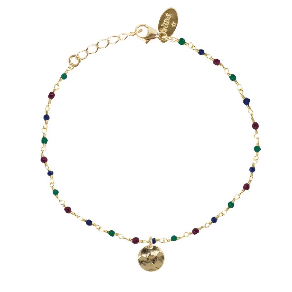 Bracelet pierre mlulti-quartz or fin 24k MINI STONES