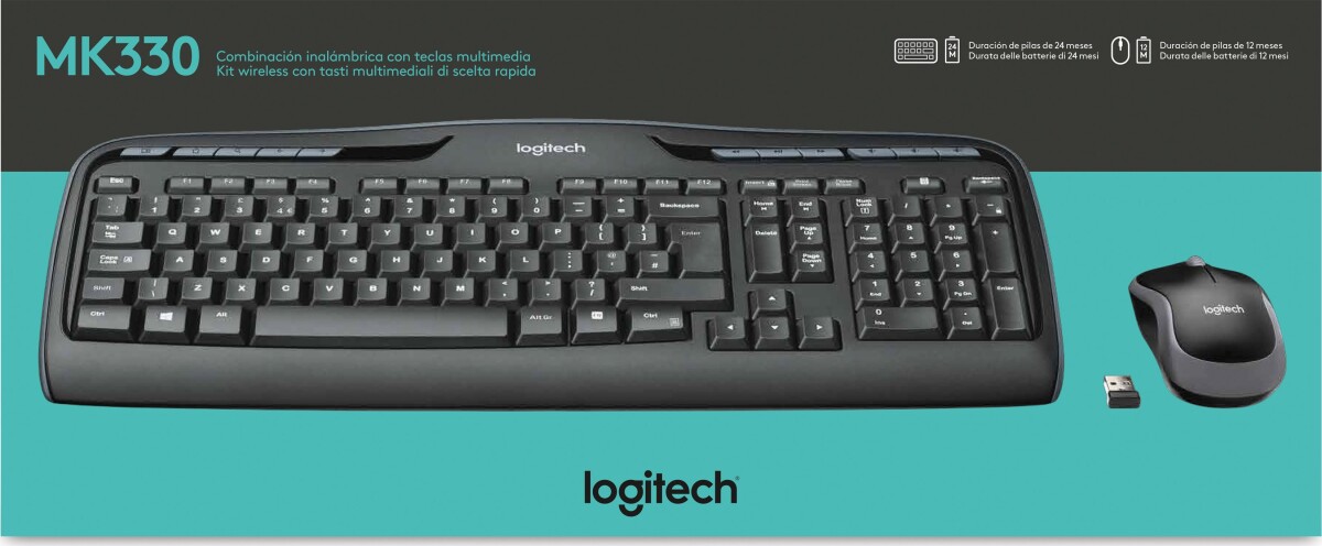 Logitech Wireless Combo Mk330 Mus Og Tastatur