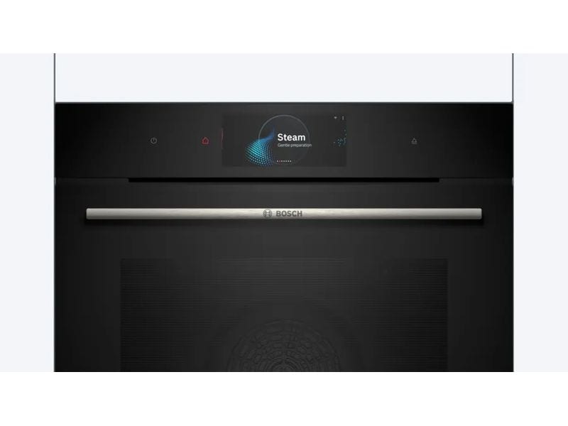 Bosch Einbaudampfbackofen HSG7584B1 Schwarz A Dampfbackofen mit digitalem Bedienring