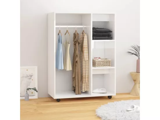Garde-robe Blanc brillant 80x40x110 cm Bois d’ingénierie