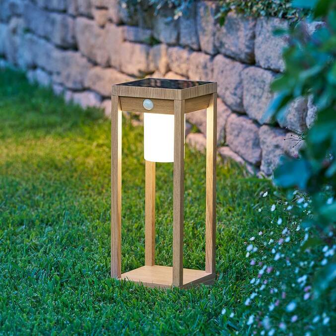Lanterne solaire à détection de mouvement PIKY Beige Lin
