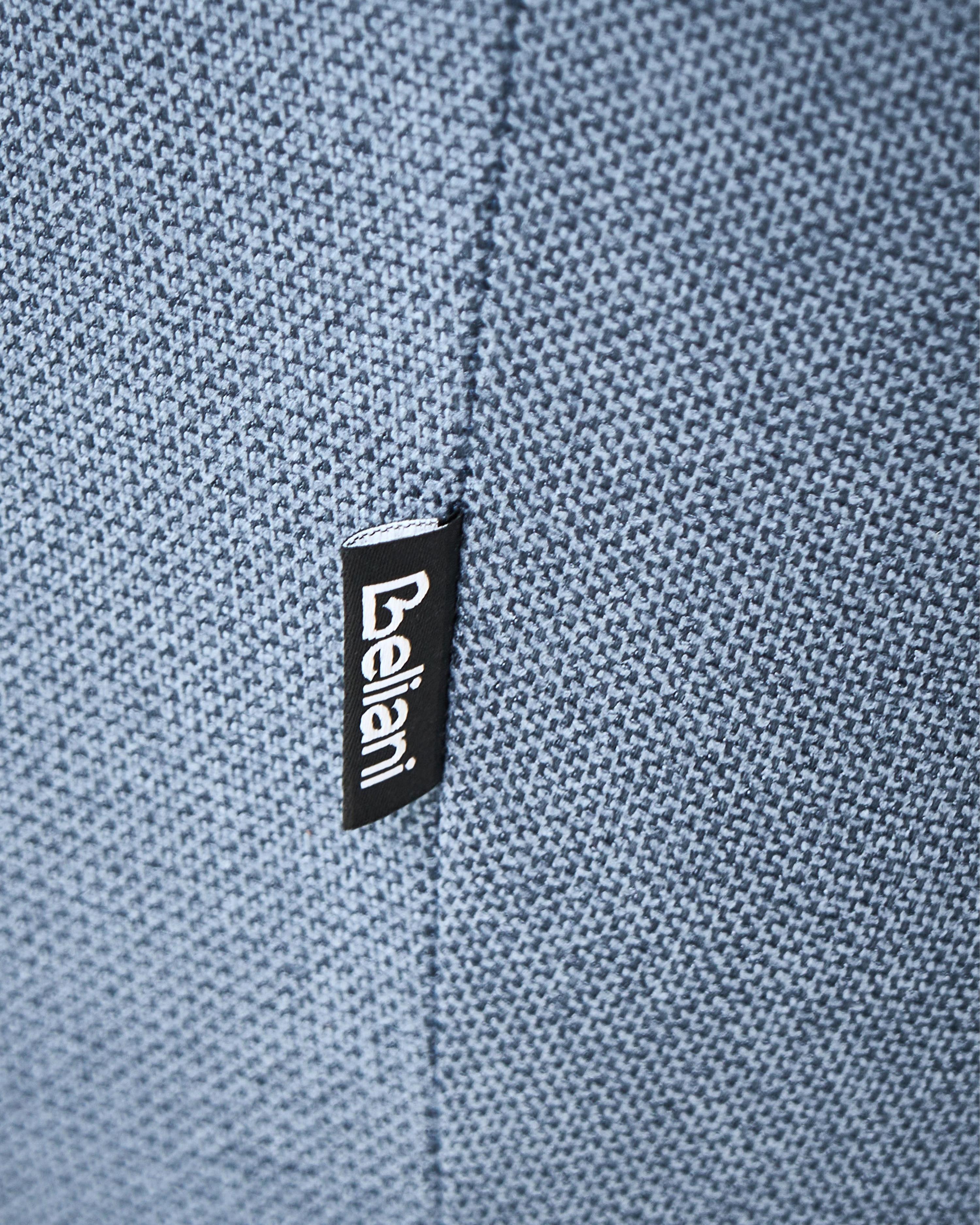 Oorfauteuil VEJLE met voetenbank Stof Donkerblauw