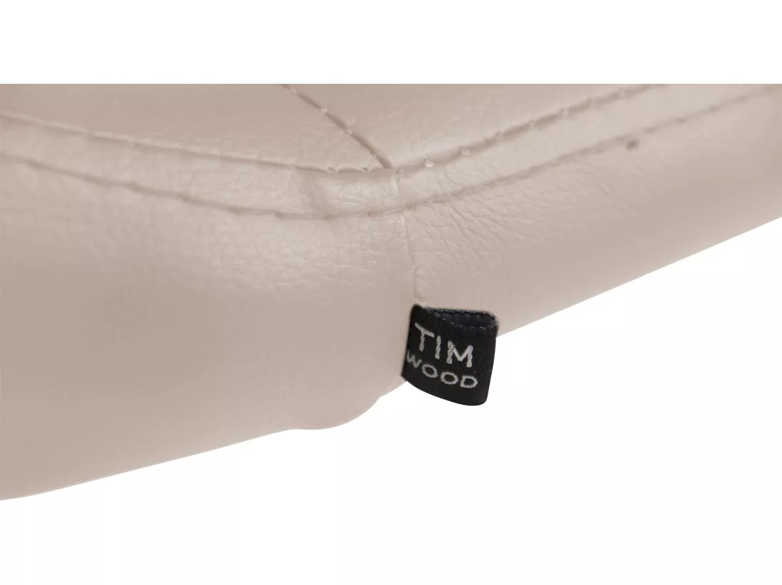 Chaise gondole - Similicuir & Métal noir mat - Crème - Welland