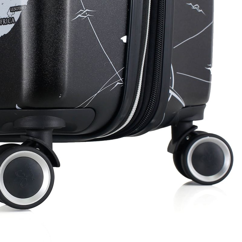 Valise cabine rigide 381 Extensible 55 cm Map Noir/blanc