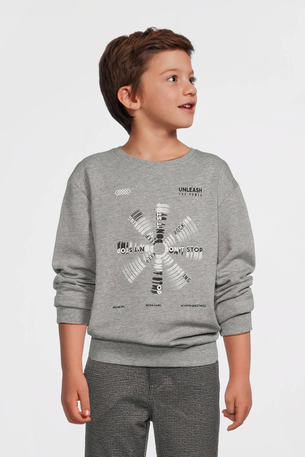 NAME IT sweater grijs melange