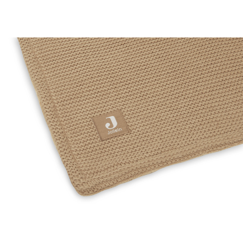 Couverture Basic Knit 75 x 100 cm Biscuit
