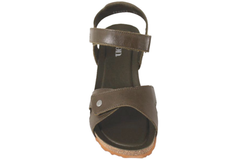 GREEN COMFORT WAVE MØRKEGRØN LET SANDAL I GLAT SKIND